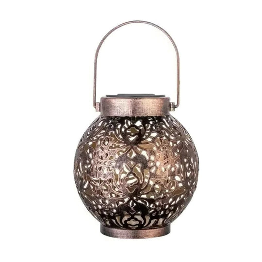 Garden Lantern with Solar Power and Decorative Design