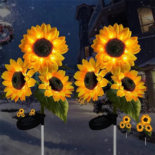 Garden Stake Lights with Solar Power and LED Design