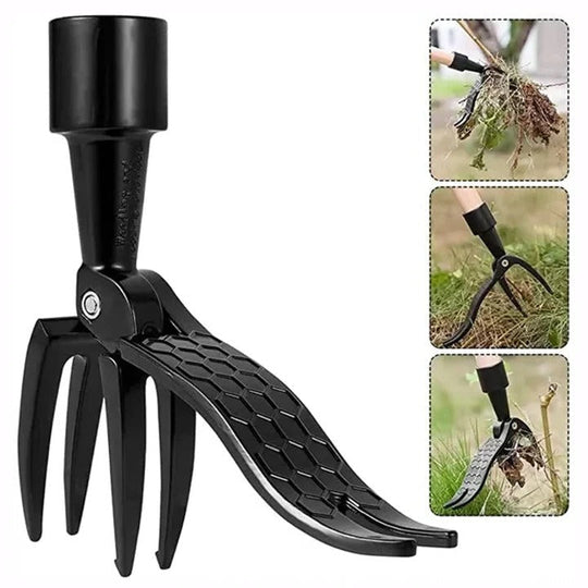 Garden Tool with Adjustable Long Handle and Weed Puller