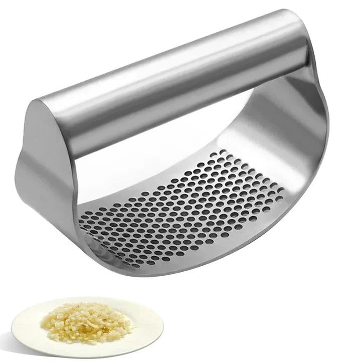 Garlic Press with Stainless Steel Design and Rocker Function