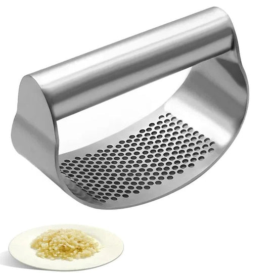 Garlic Press with Stainless Steel Design and Rocker Function
