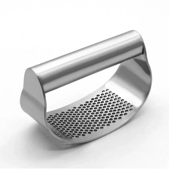 Garlic Press with Stainless Steel Design and Rocker Function