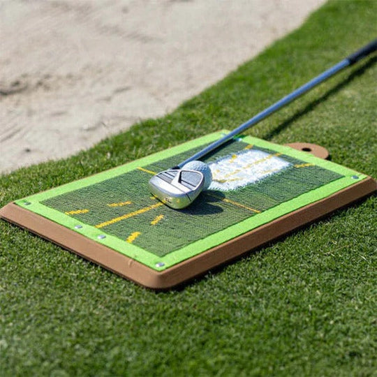 Golf Mat with Swing Path Guide and Alignment Lines