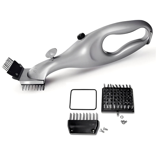 Grill Brush with Steam Cleaning and Scraper