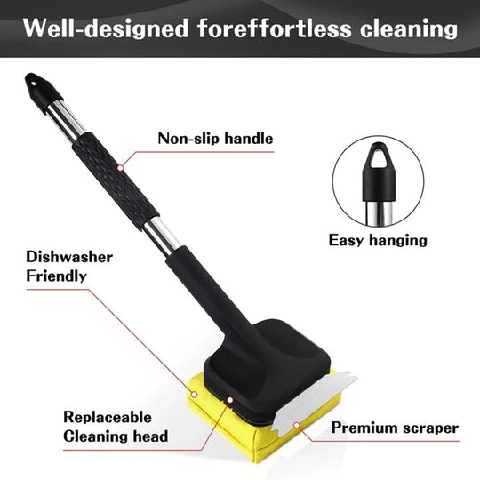 Grill Brush with Steam Cleaning and Scraper Tool