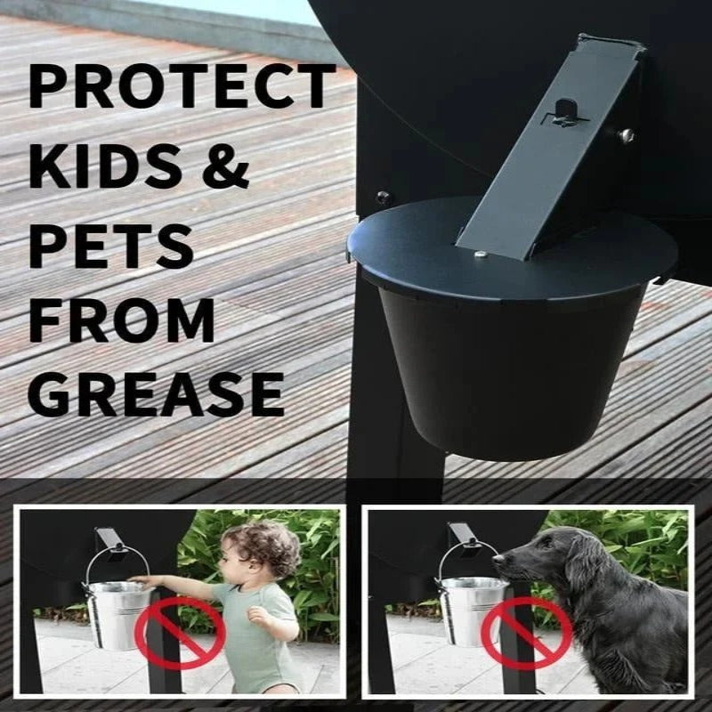 Grill Grease Tray with Lid and Easy Cleanup