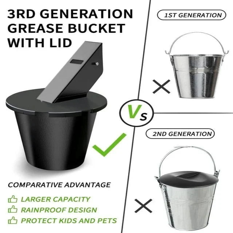 Grill Grease Tray with Lid and Easy Cleanup