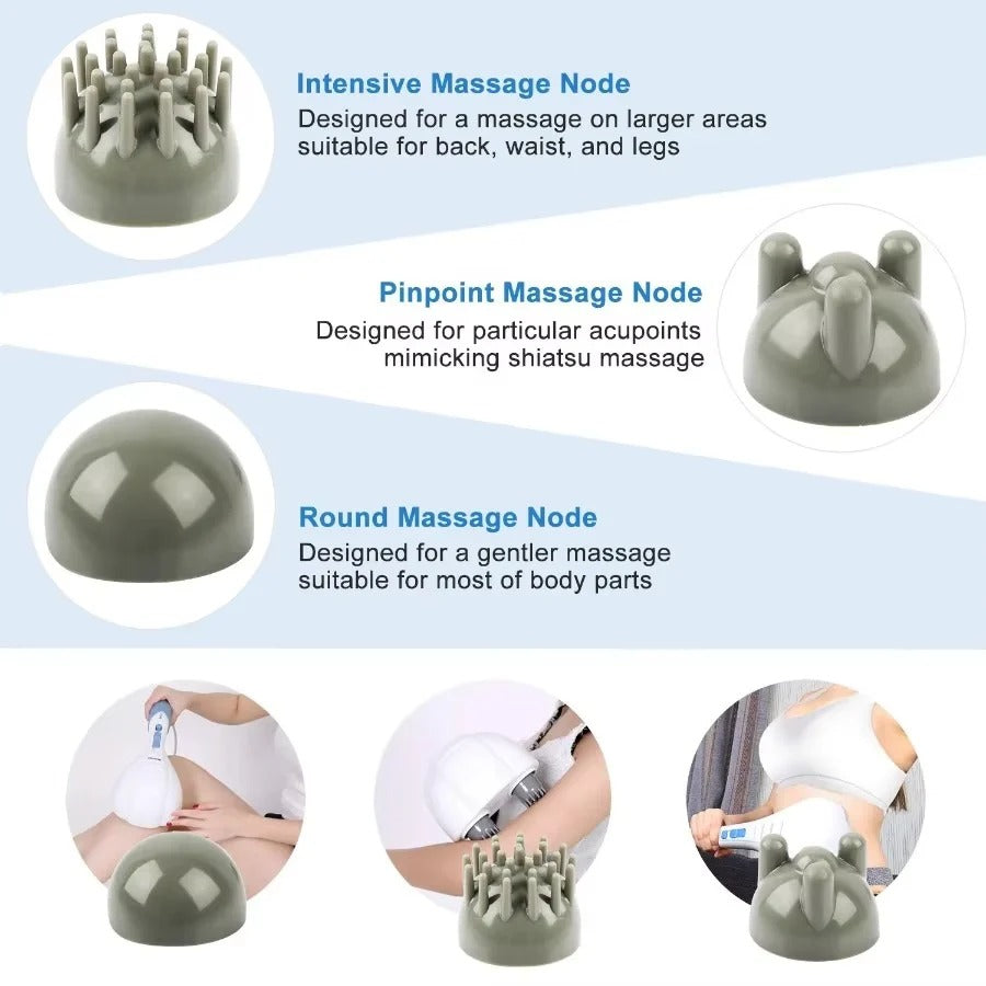 Handheld Massager with Dual Vibration and Adjustable Intensity