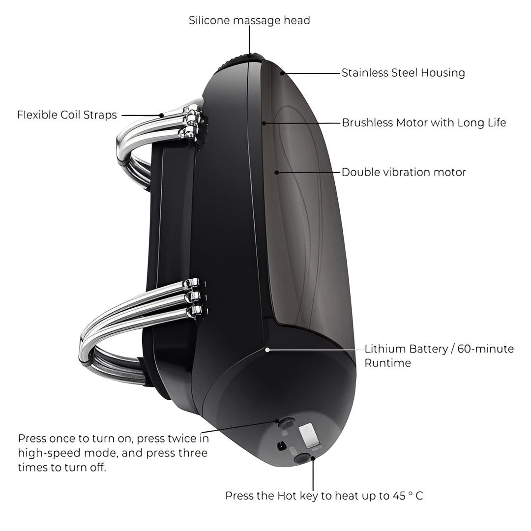 Handheld Massager with USB Rechargeable Battery and Portable Design