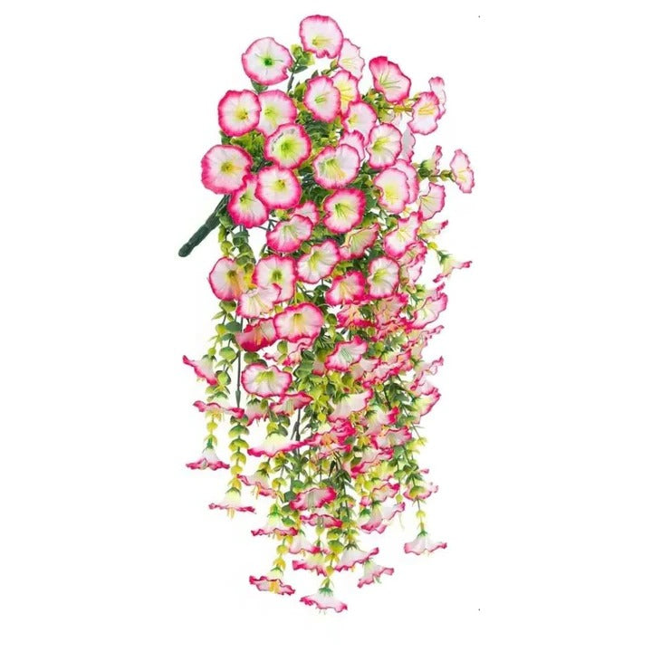 Hanging Vines with Artificial Morning Glory and Outdoor Decor
