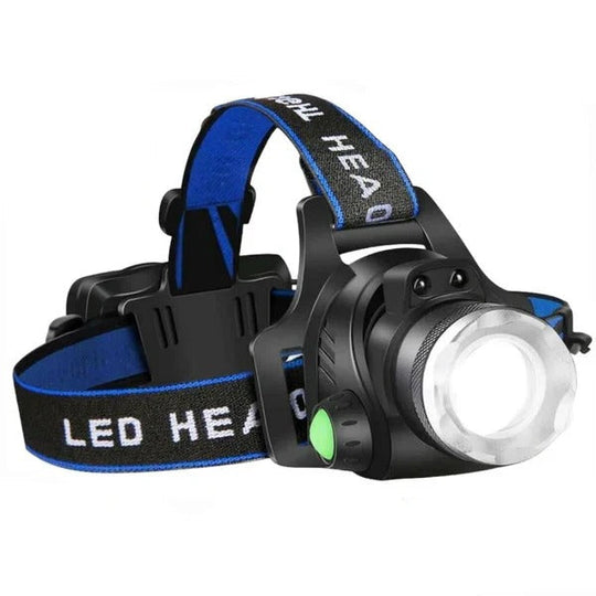 Headlamp with Rechargeable Battery and Adjustable Beam
