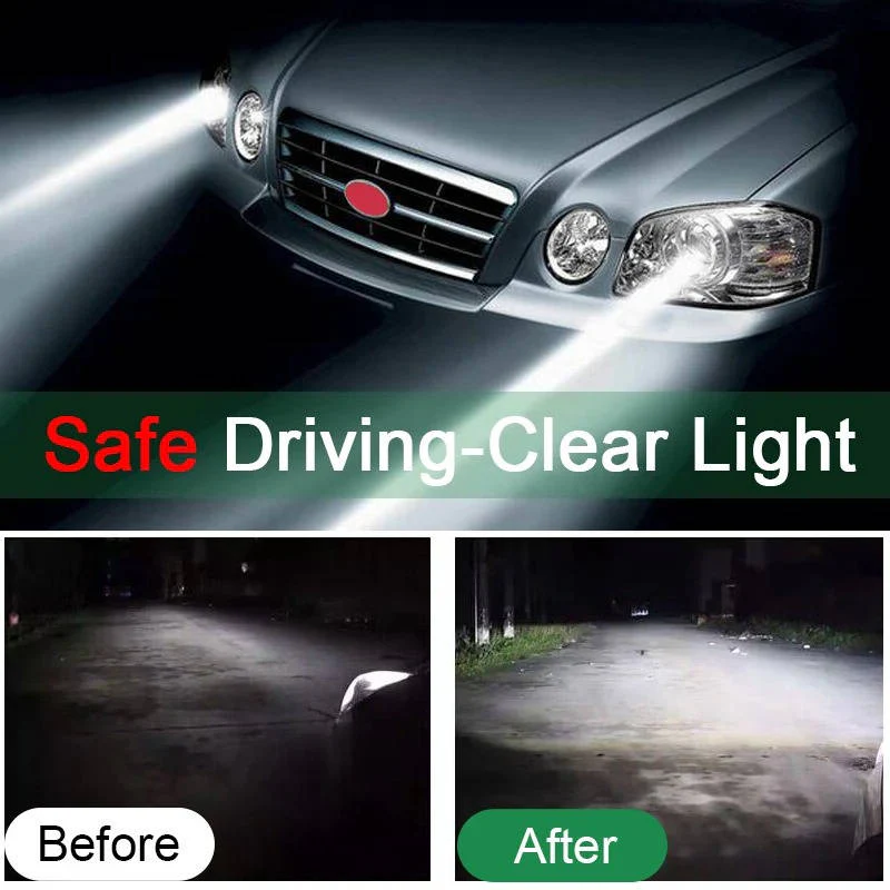 Headlight Restoration Kit with 2 Lenses and Cleaner