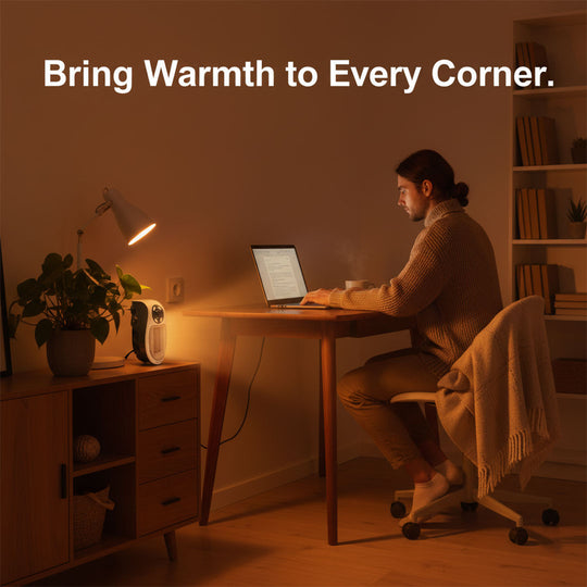 Heater with Adjustable Temperature and Compact Design