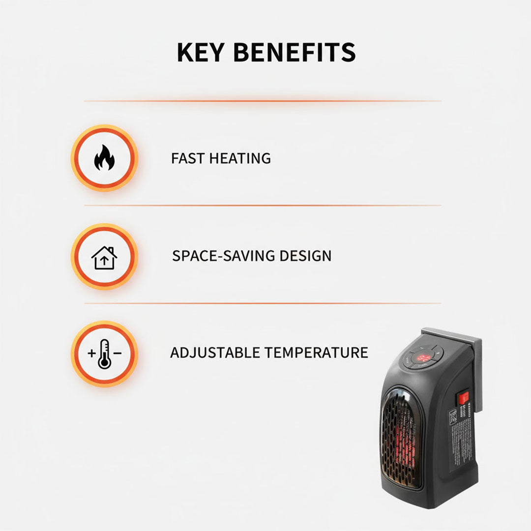 Heater with Ceramic Technology and Adjustable Power