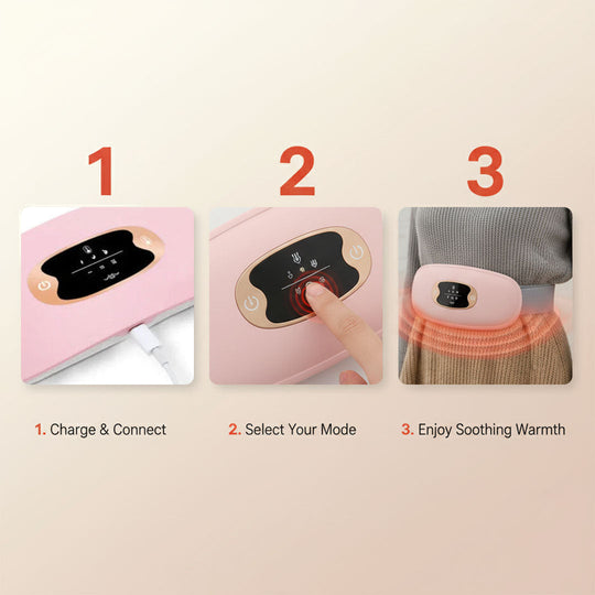 Heating Belt with Adjustable Fit and USB Rechargeable Battery