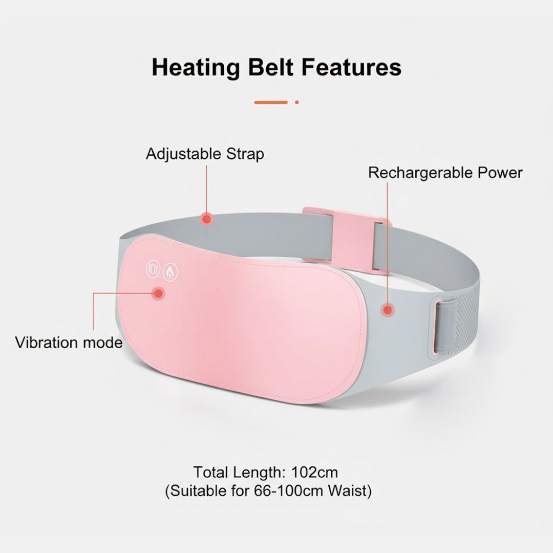 Heating Belt with Adjustable Temperature and Rechargeable Design