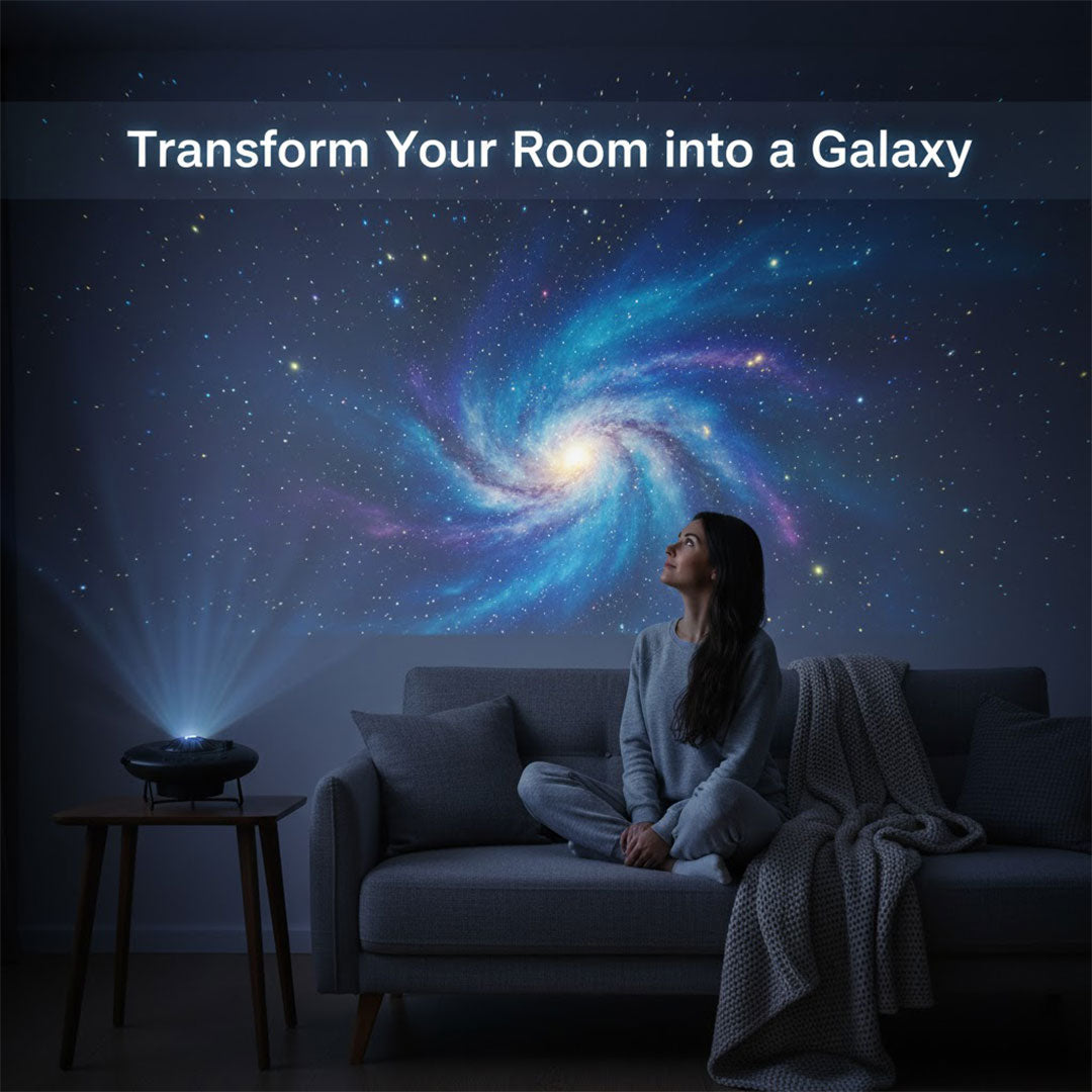 Home Decor with Galaxy Projector and Night Sky Effects