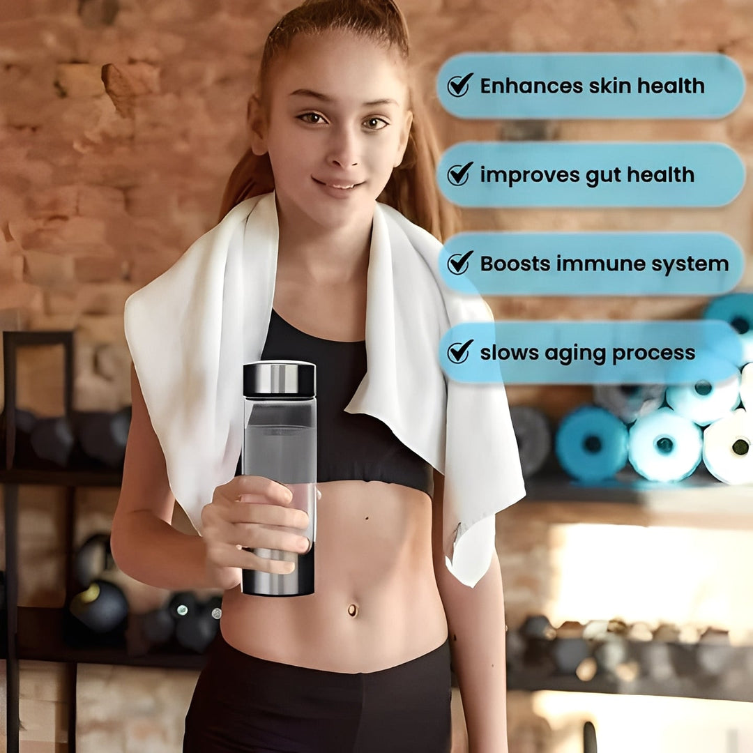 Hydrogen Water Bottle with Portable Design and USB Charging