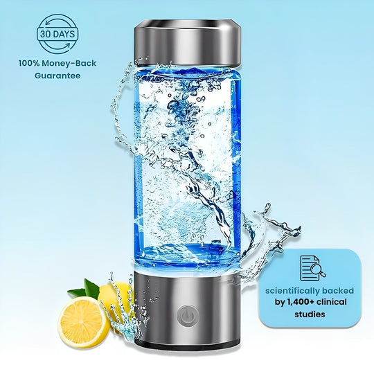 Hydrogen Water Bottle with Portable Design and USB Charging