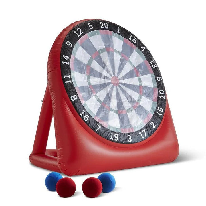 Inflatable Football Target with Adhesive Surface and Pump