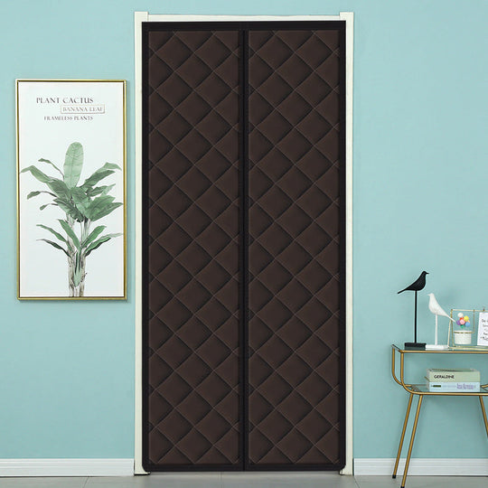 Insulation Curtain with Magnetic Closure and Draft Blocker