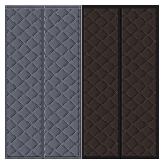 Insulation Curtain with Magnetic Closure and Draft Blocker