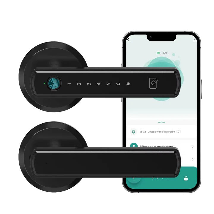 Keypad Lock with Fingerprint Access and Handle