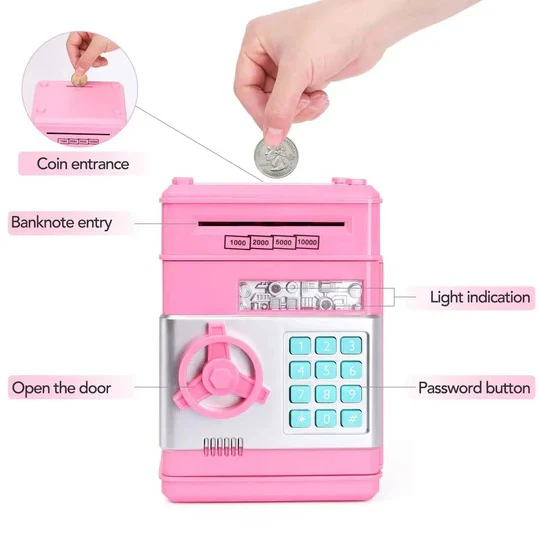 Kids' Piggy Bank with Fun Design and Easy Access