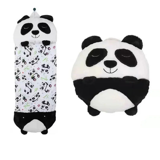 Kids Sleeping Bag with Plush Toy and 2-in-1 Design