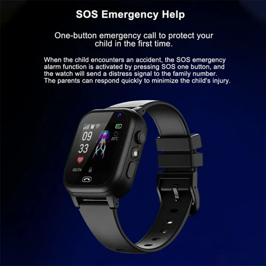 Kids' Smartwatch with GPS Tracking and Safety Alerts