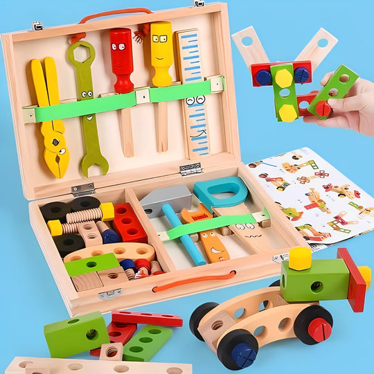 Kids Tool Set with Building Parts and Storage Box