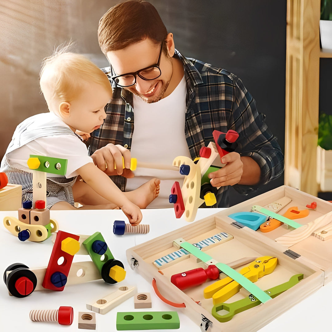 Kids Tool Set with Building Parts and Storage Box