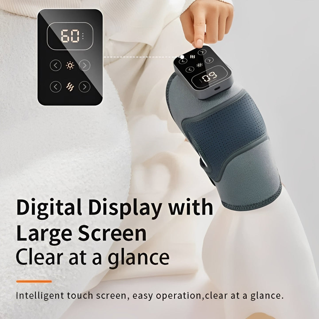 Knee Massage Brace with Heated Relief and Cordless Infrared