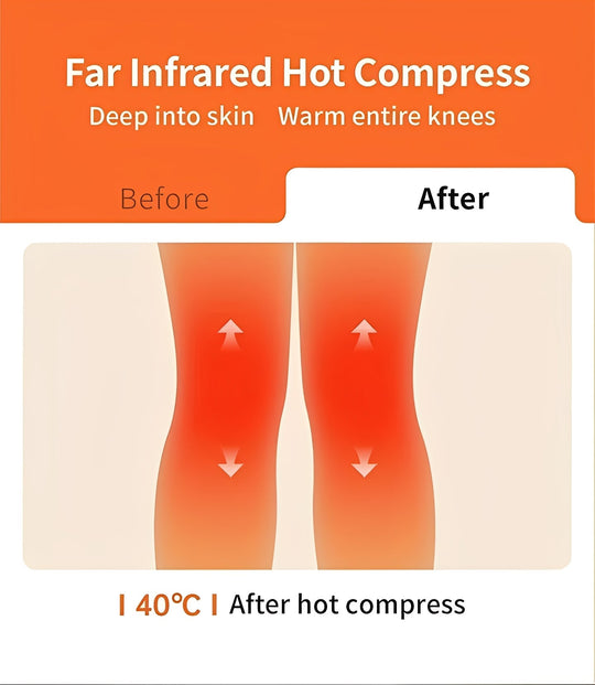 Knee Massage Brace with Heated Relief and Cordless Infrared