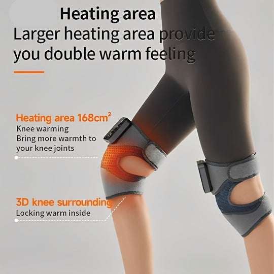 Knee Massage Brace with Heated Relief and Cordless Infrared