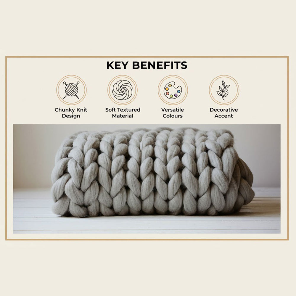 Knit Blanket with Soft Fabric and Decorative Style