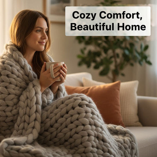 Knit Blanket with Soft Fabric and Decorative Style