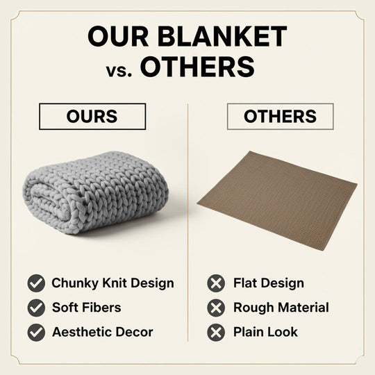Knit Blanket with Soft Fabric and Decorative Style