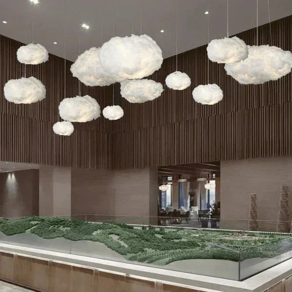Lamp with Soft Lighting and Cloud Design