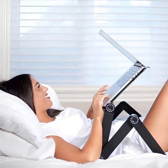 Laptop Stand with Adjustable Height and Detachable Mouse Pad
