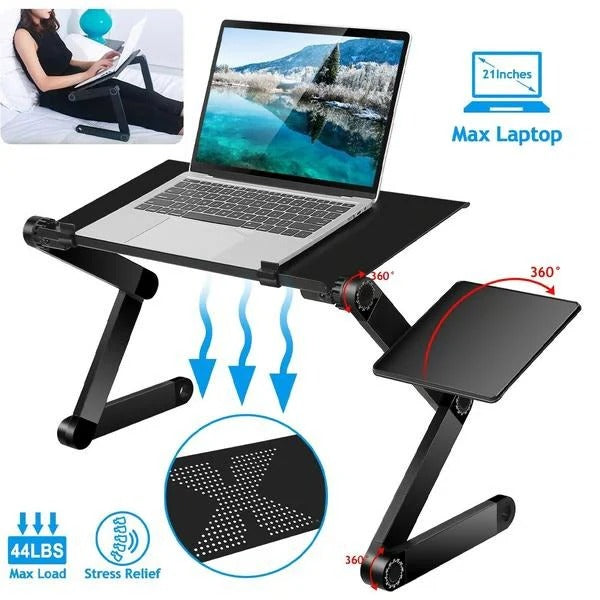 Laptop Stand with Adjustable Height and Detachable Mouse Pad