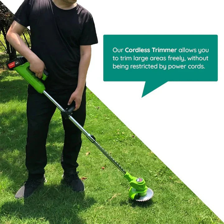 Lawn Care Tool with Cordless Trimmer and Edger