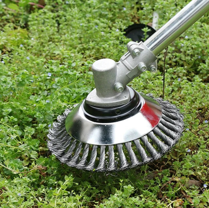 Lawn Trimmer Attachment with Steel Wire Brush