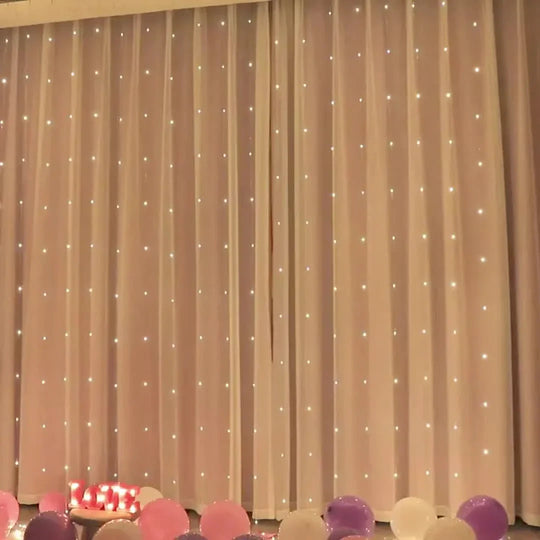 LED Fairy Light Curtain with USB Power and Remote Control
