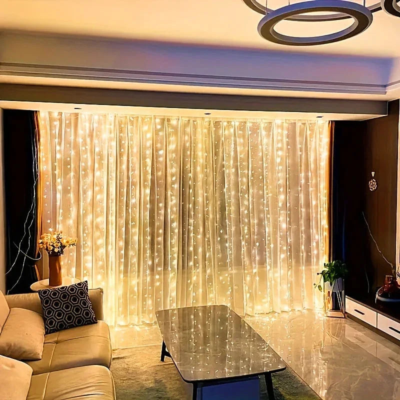LED Fairy Light Curtain with USB Power and Remote Control
