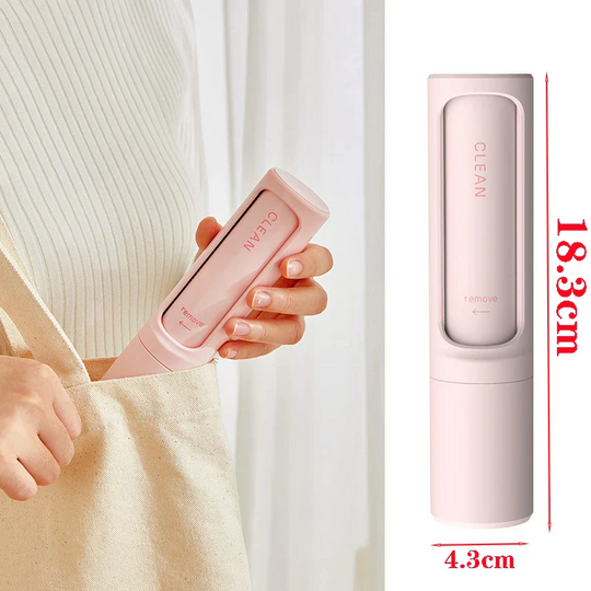 Lint Roller with Reusable Design and Pet Hair Brush