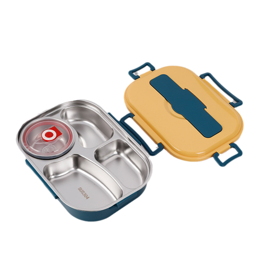 Lunch Box with Stainless Steel and Multi Compartments