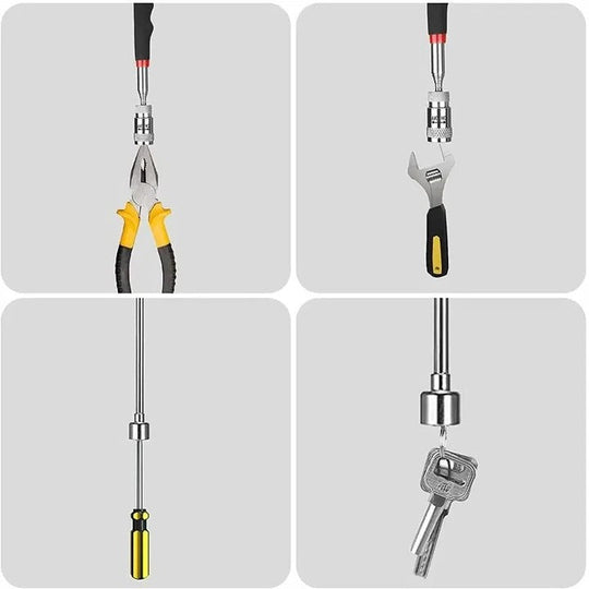 Magnetic Pickup Tool with Telescopic Reach and LED Light