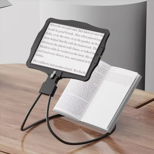 Magnifying Glass with Adjustable Hands-Free Design and LED Light