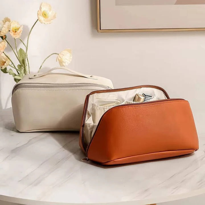Makeup Organizer with PU Leather and Easy Access Design